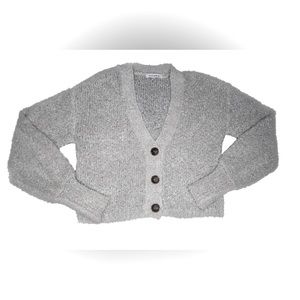 Cozy light grey crop top sweaters brand: HOOKED UP Size XS